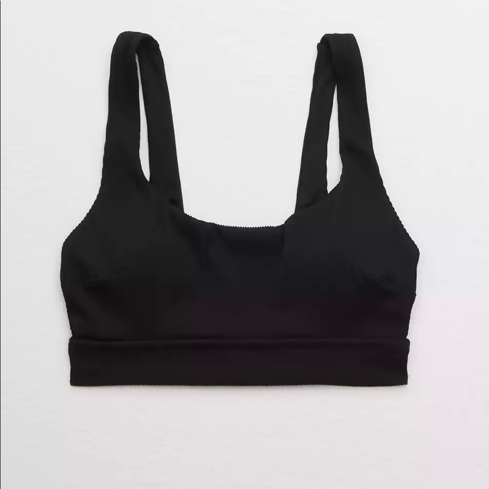 BNWT Aerie Ribbed Banded Wide Strap Scoop Bikini Top